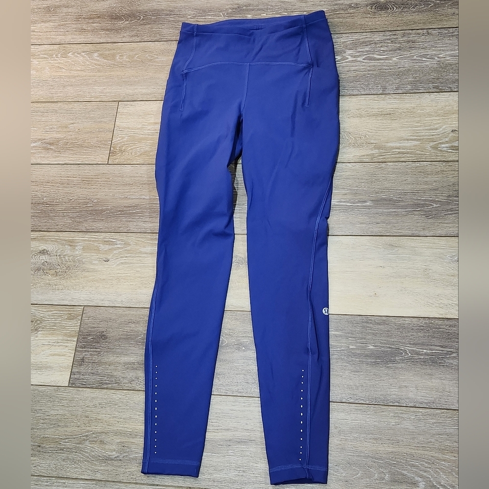 Lululemon Swift Speed HR Crop 23" Luxtreme Size 6 Wild Indigo WLIN - Picture 2 of 6